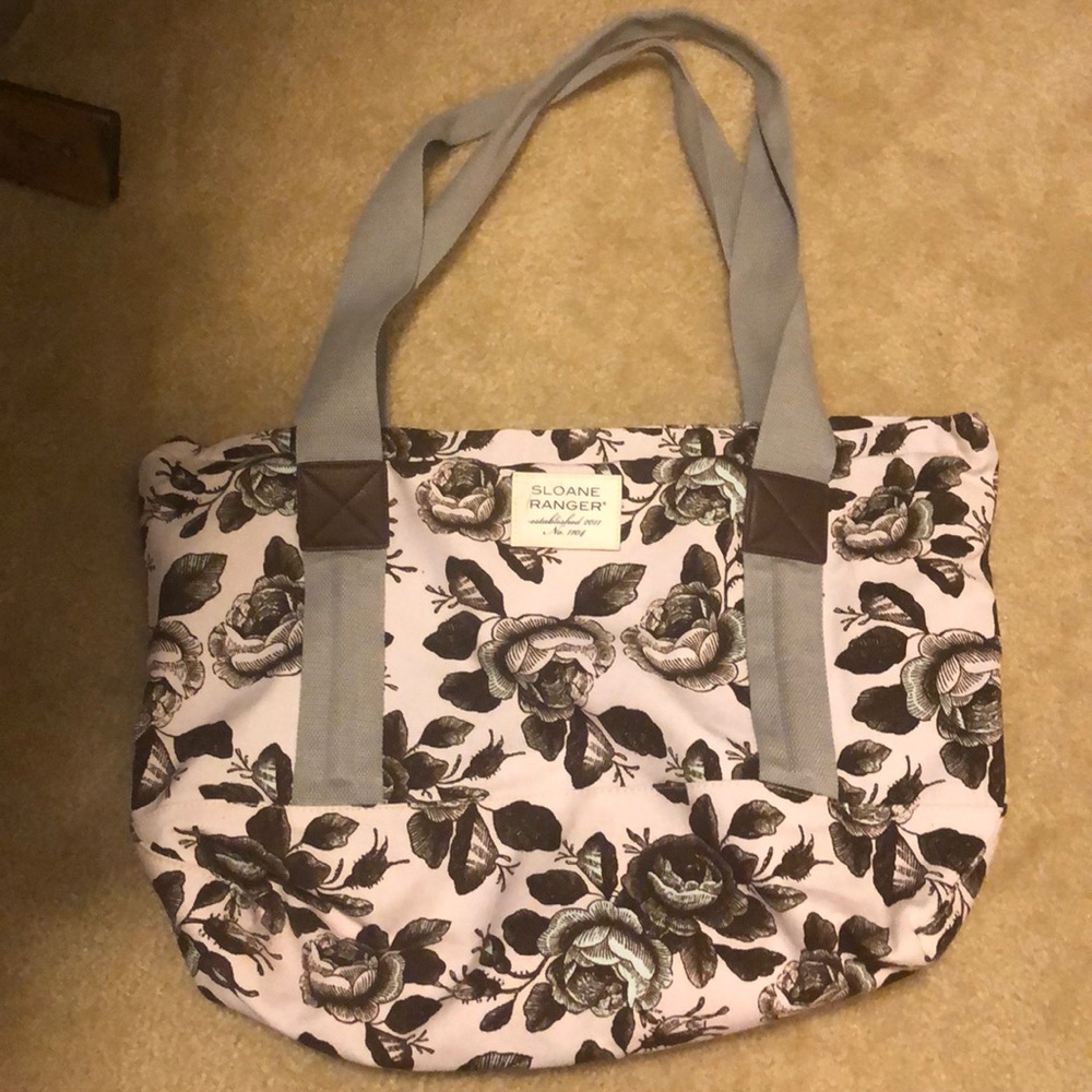 Sloane Ranger tote bag “Tea time” pattern